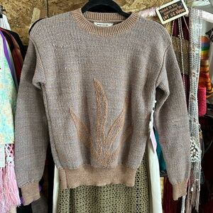 Vintage 70s Long Sleeve Knit Sweater Size Small